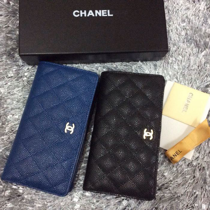 Chanel Matelasse Zip Around Wallet Caviar leather A31508 Black