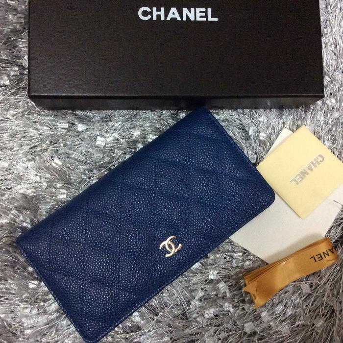 Chanel Matelasse Zip Around Wallet Caviar leather A31508 Royalblue