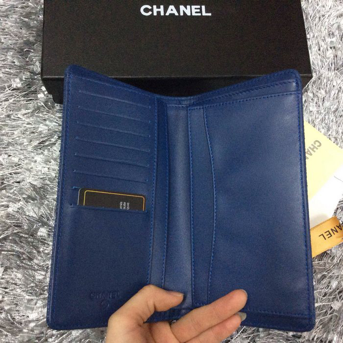 Chanel Matelasse Zip Around Wallet Caviar leather A31508 Royalblue