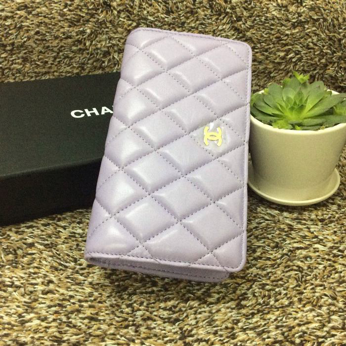 Chanel Matelasse Zip Around Wallet Sheepskin A31508 Lavender