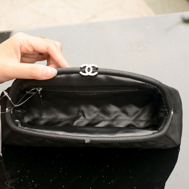 Chanel Mini Clutch Bag Caviar Leather A32342 Black