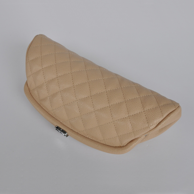 Chanel Mini Clutch Bag Caviar Leather A35487 Apricot