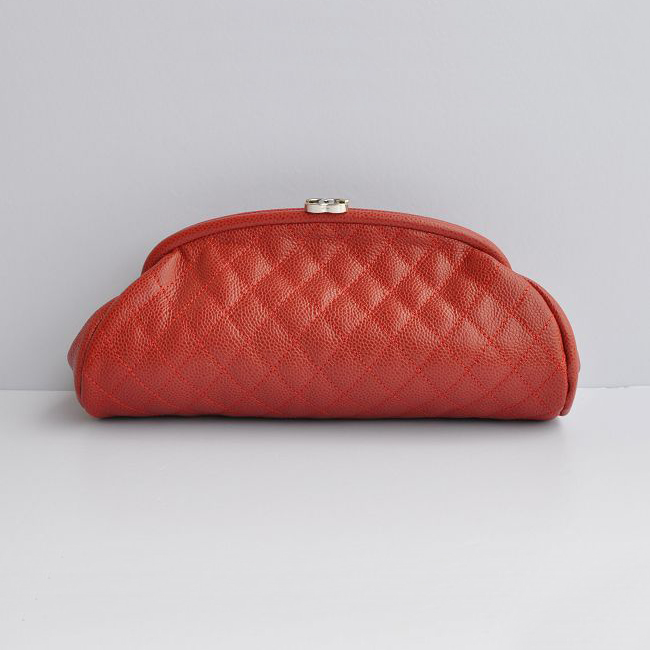 Chanel Mini Clutch Bag Caviar Leather A35487 Claret