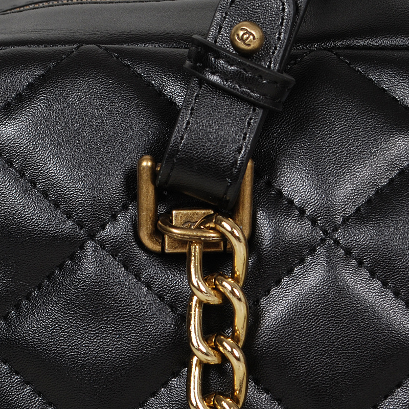 Chanel Original Calfskin Leather Two Handle Bag A67247 Black