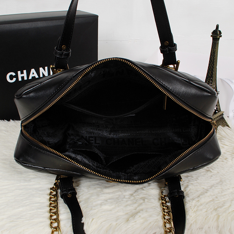 Chanel Original Calfskin Leather Two Handle Bag A67247 Black