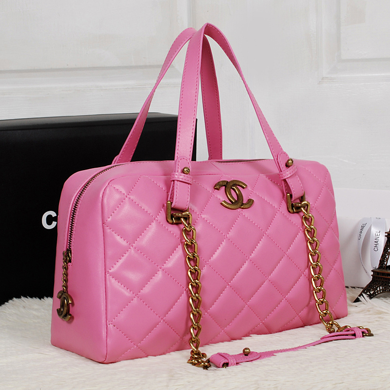 Chanel Original Calfskin Leather Two Handle Bag A67247 Pink