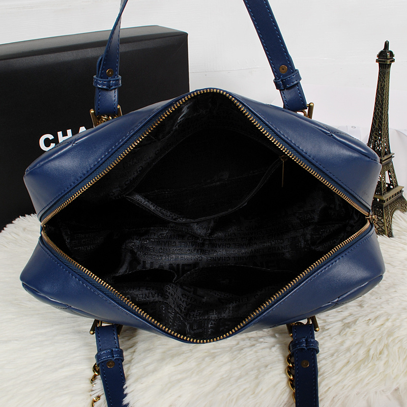 Chanel Original Calfskin Leather Two Handle Bag A67247 Royalblue