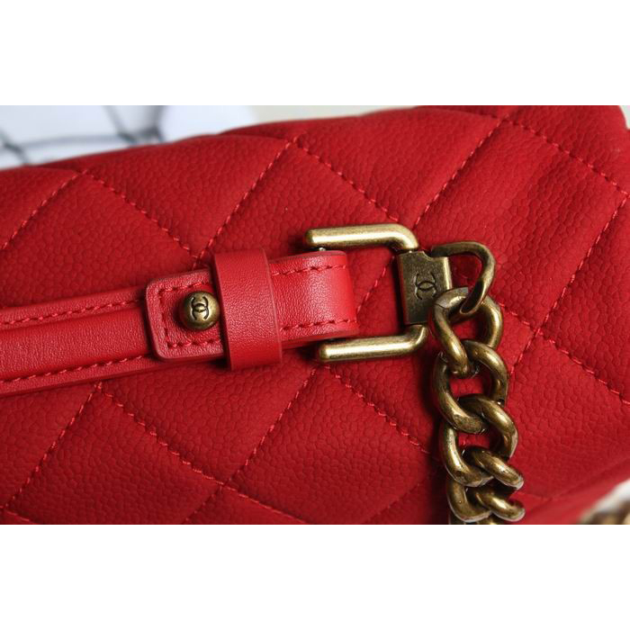 Chanel Original Cannage Pattern Nubuck Leather Top Flap Bag A67622 Red