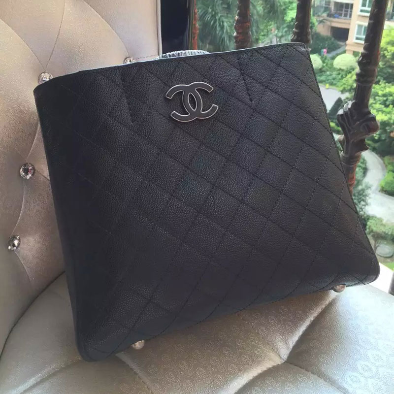 Chanel Original Caviar Leather Tote Bag A1238 Black