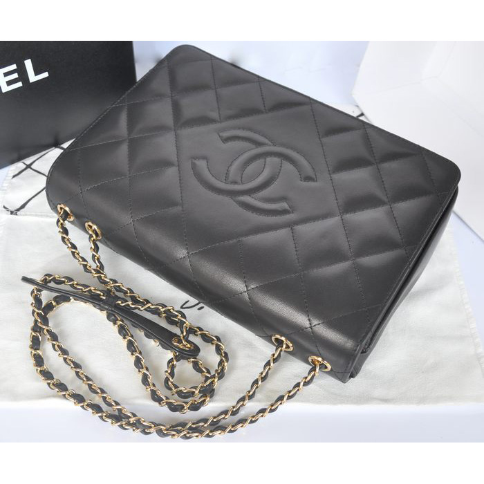 Chanel Original Sheepskin Leather Flap Shoulder Bag A67748 Black