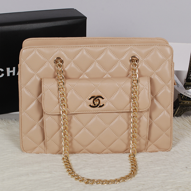 Chanel Original Sheepskin Leather Shoulder Bag A5224 Apricot