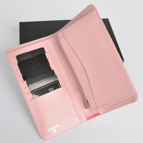 Chanel Patent Leather Bi-Fold Wallet A31508 Pink