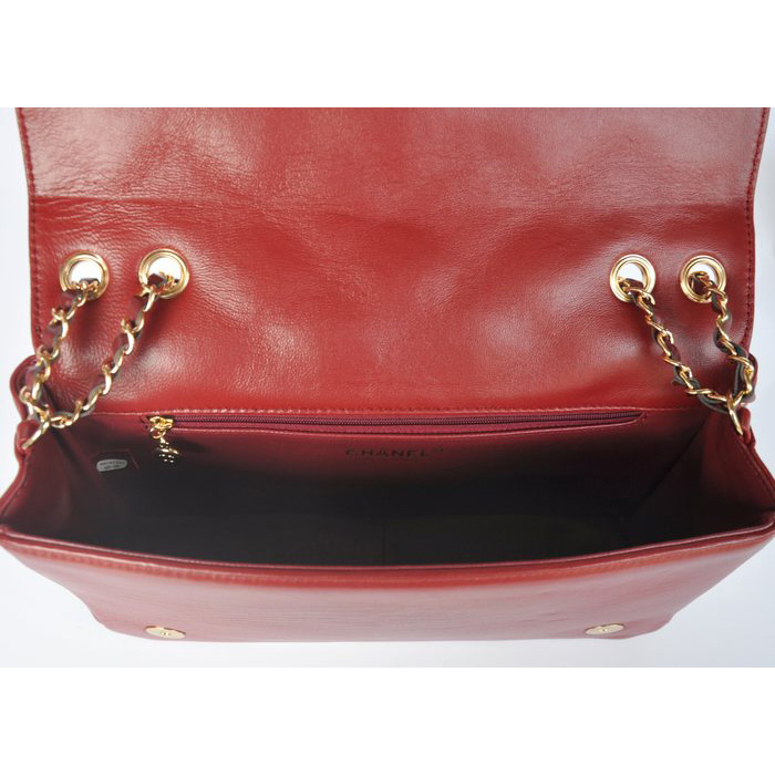 Chanel Sheepskin Leather Flap Shoulder Bag A67748 Maroon