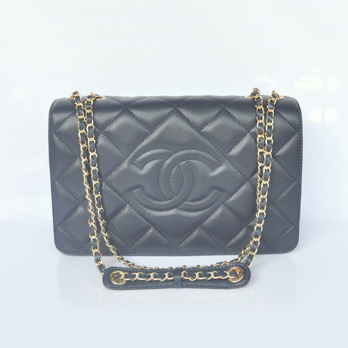 Chanel Sheepskin Leather Flap Shoulder Bag A67748 Royalblue