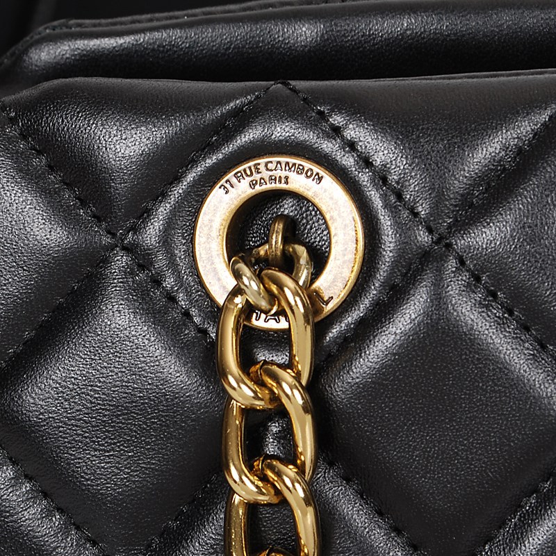 Chanel Sheepskin Leather Shoulder Bag A67245 Black