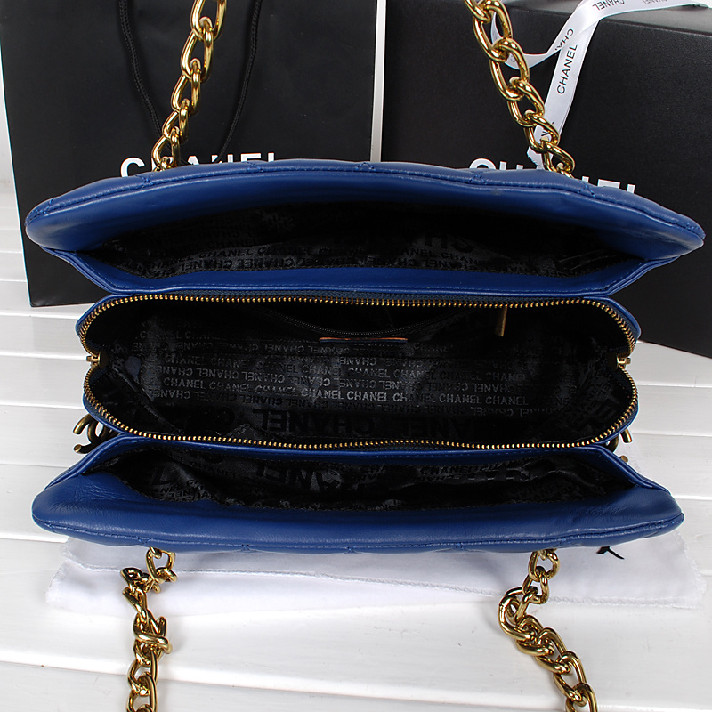 Chanel Sheepskin Leather Shoulder Bag A67245 Blue