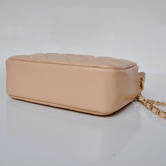 Chanel Sheepskin Leather Shoulder Bag A67750 Apricot