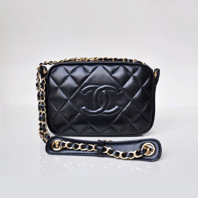 Chanel Sheepskin Leather Shoulder Bag A67750 Black