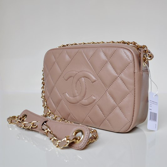 Chanel Sheepskin Leather Shoulder Bag A67750 Camel