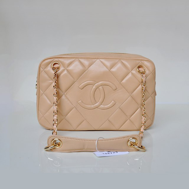 Chanel Sheepskin Leather Shoulder Bag A67751 Apricot