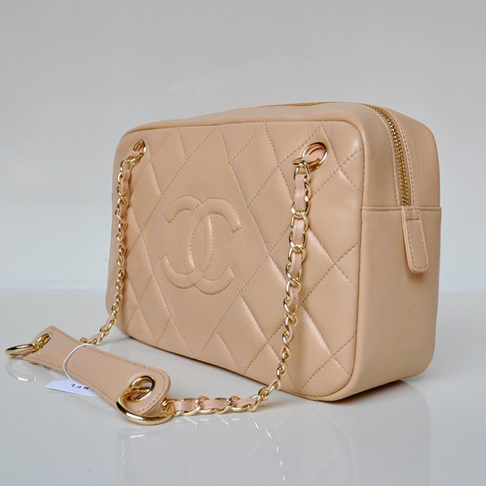 Chanel Sheepskin Leather Shoulder Bag A67751 Apricot