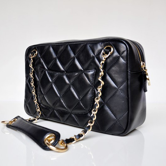 Chanel Sheepskin Leather Shoulder Bag A67751 Black