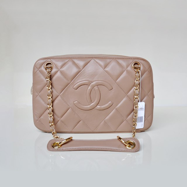 Chanel Sheepskin Leather Shoulder Bag A67751 Camel