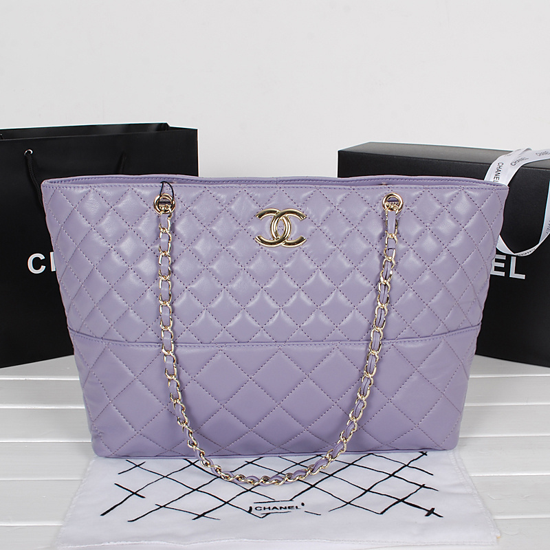 Chanel Sheepskin Leather Shoulder Bag A76600 Lavender