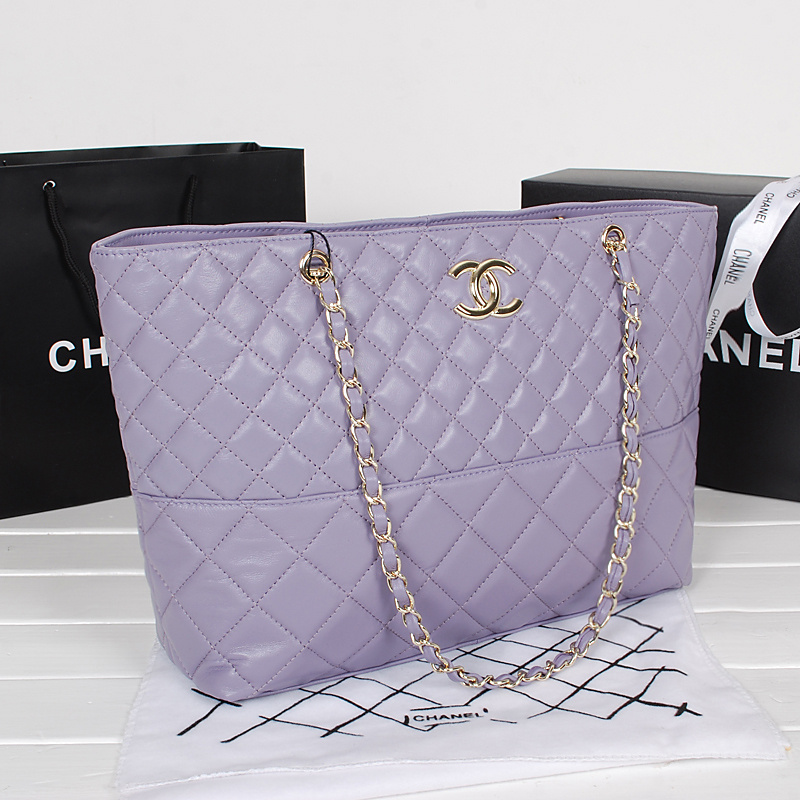 Chanel Sheepskin Leather Shoulder Bag A76600 Lavender