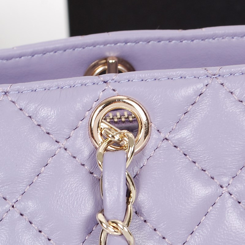 Chanel Sheepskin Leather Shoulder Bag A76600 Lavender