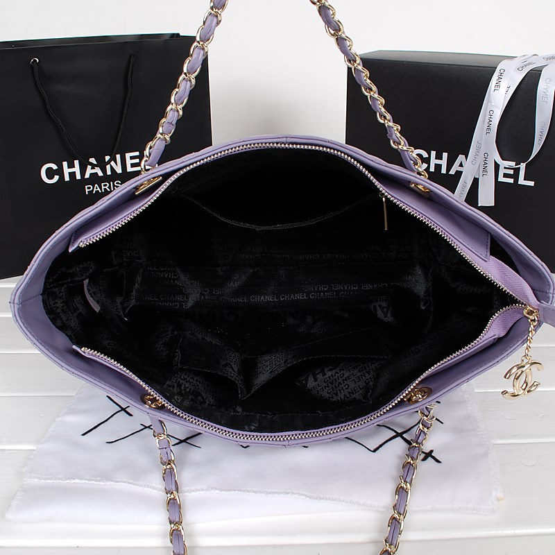 Chanel Sheepskin Leather Shoulder Bag A76600 Lavender