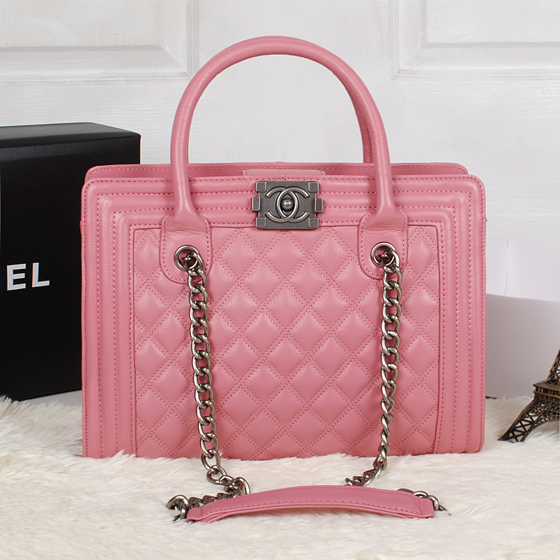 Chanel Sheepskin Leather Two Handle Bag A2234 Pink