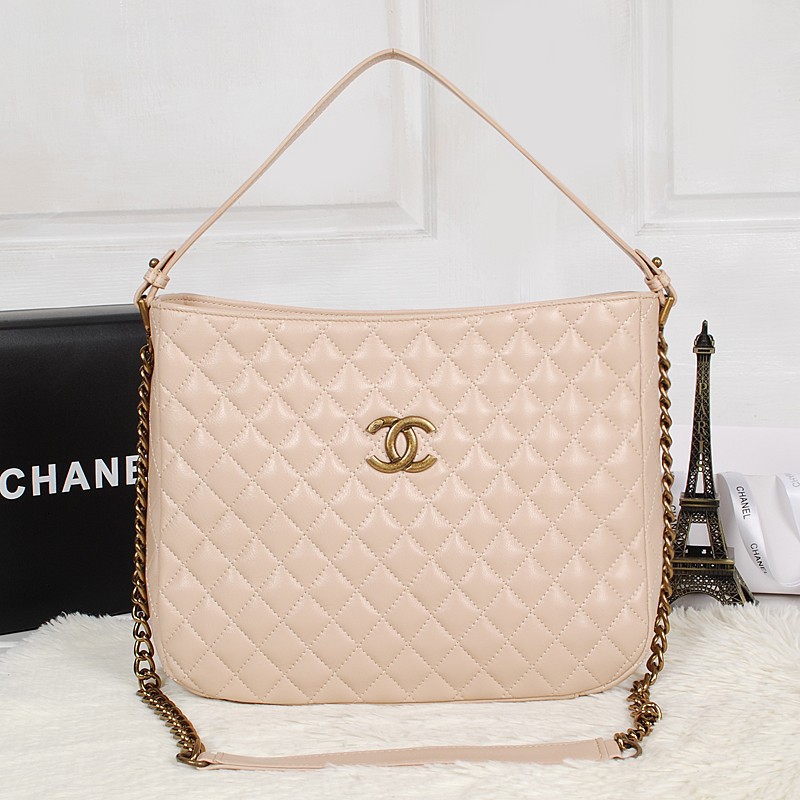 Chanel Sheepskin Leather tote shoulder Bag A2238 Apricot