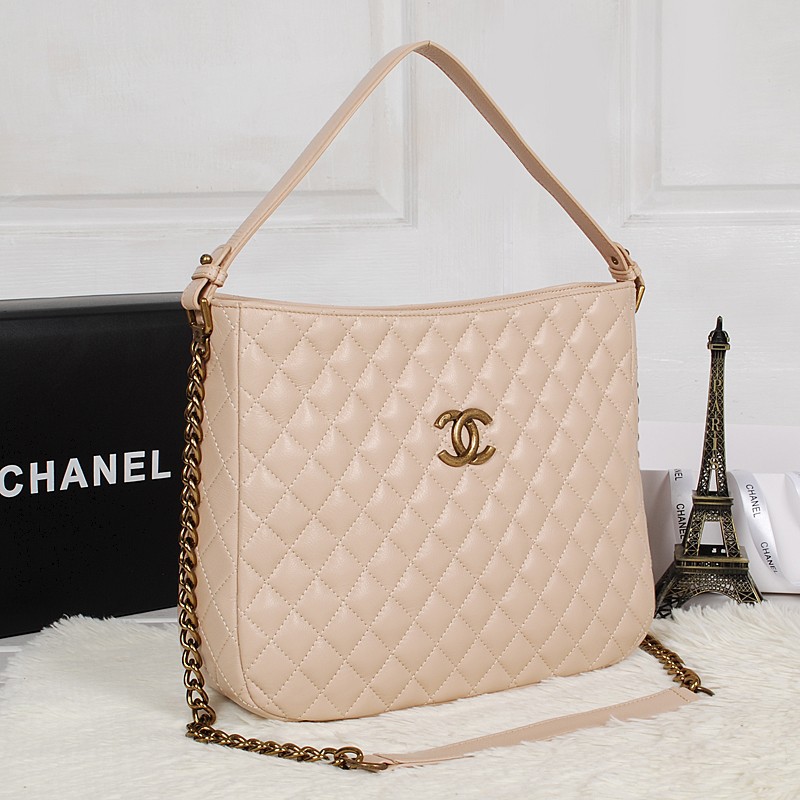 Chanel Sheepskin Leather tote shoulder Bag A2238 Apricot