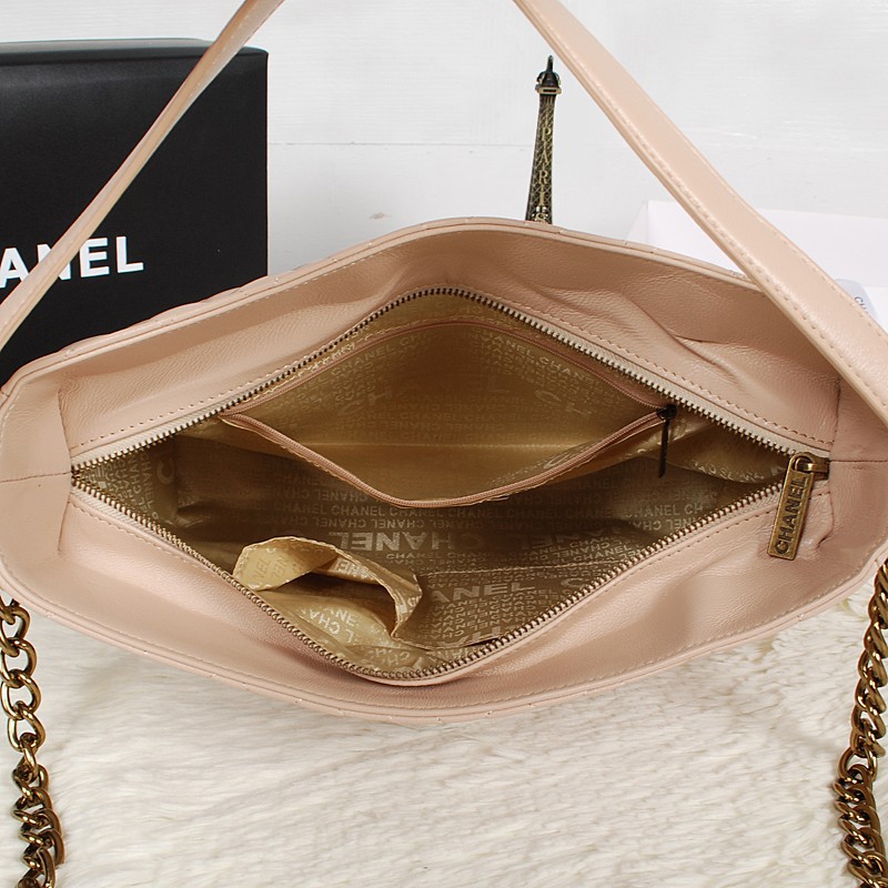 Chanel Sheepskin Leather tote shoulder Bag A2238 Apricot