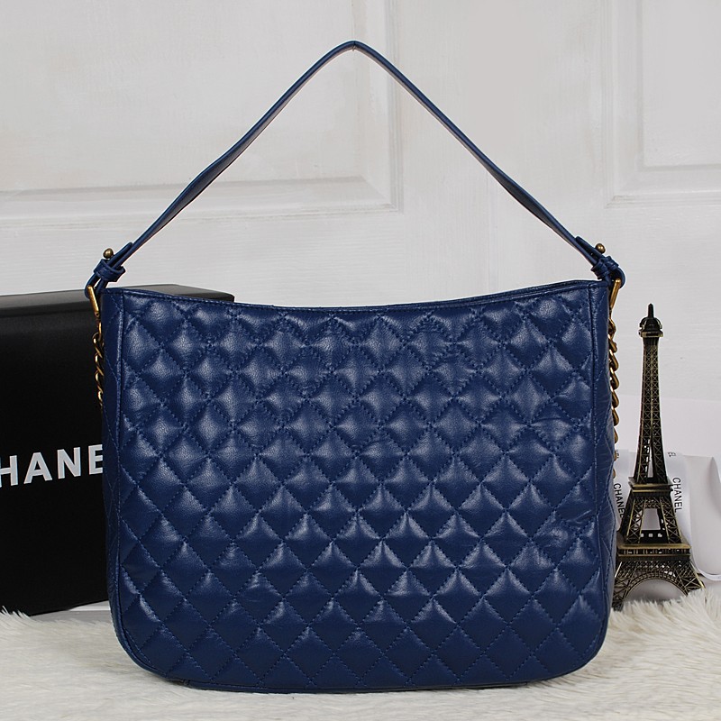 Chanel Sheepskin Leather tote shoulder Bag A2238 Blue