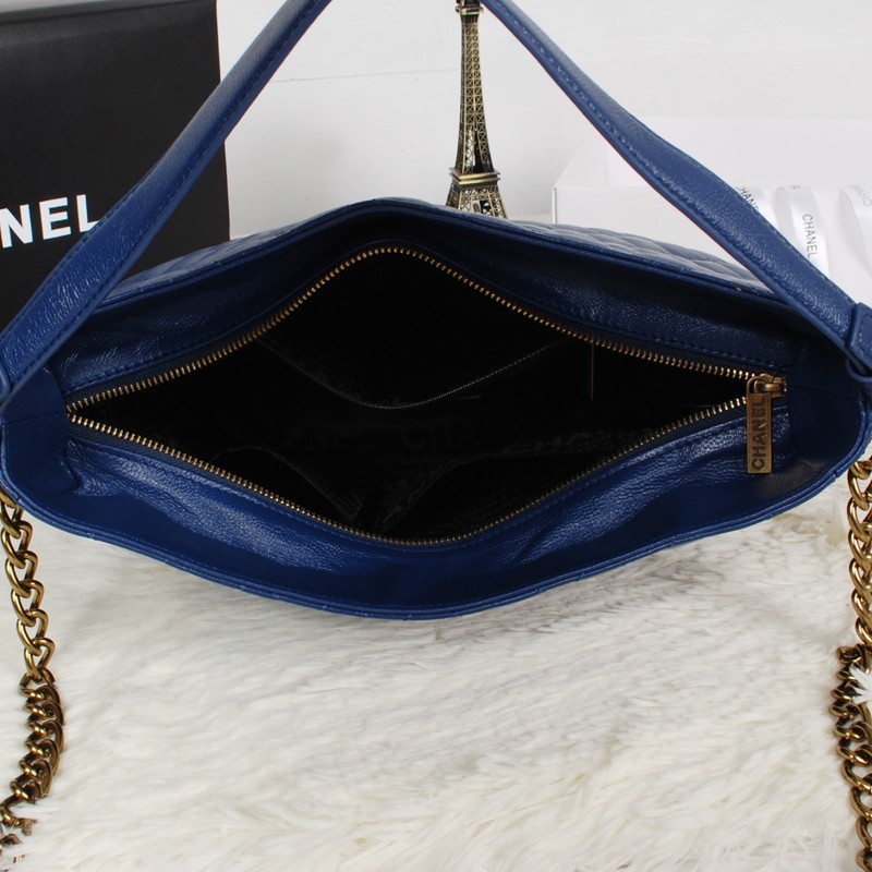 Chanel Sheepskin Leather tote shoulder Bag A2238 Blue