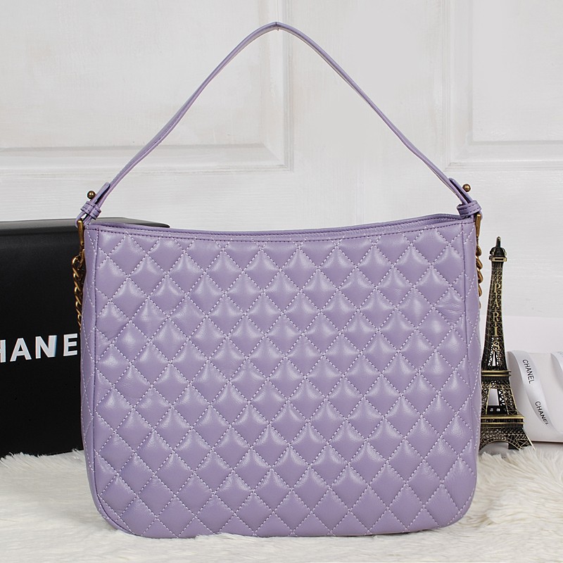 Chanel Sheepskin Leather tote shoulder Bag A2238 Purple