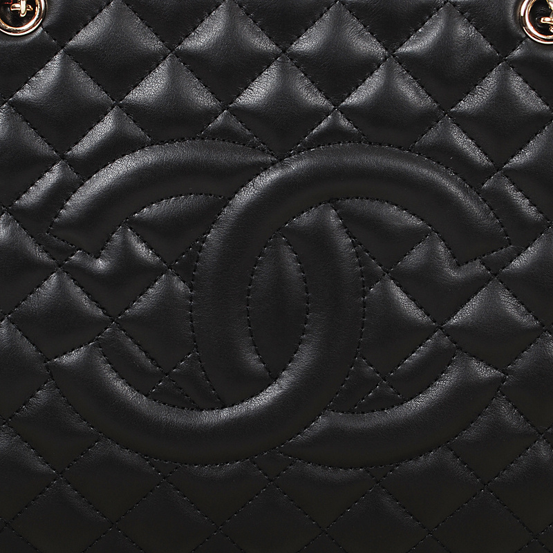 Chanel Shopping Bag Calfskin Leather A52248 Black