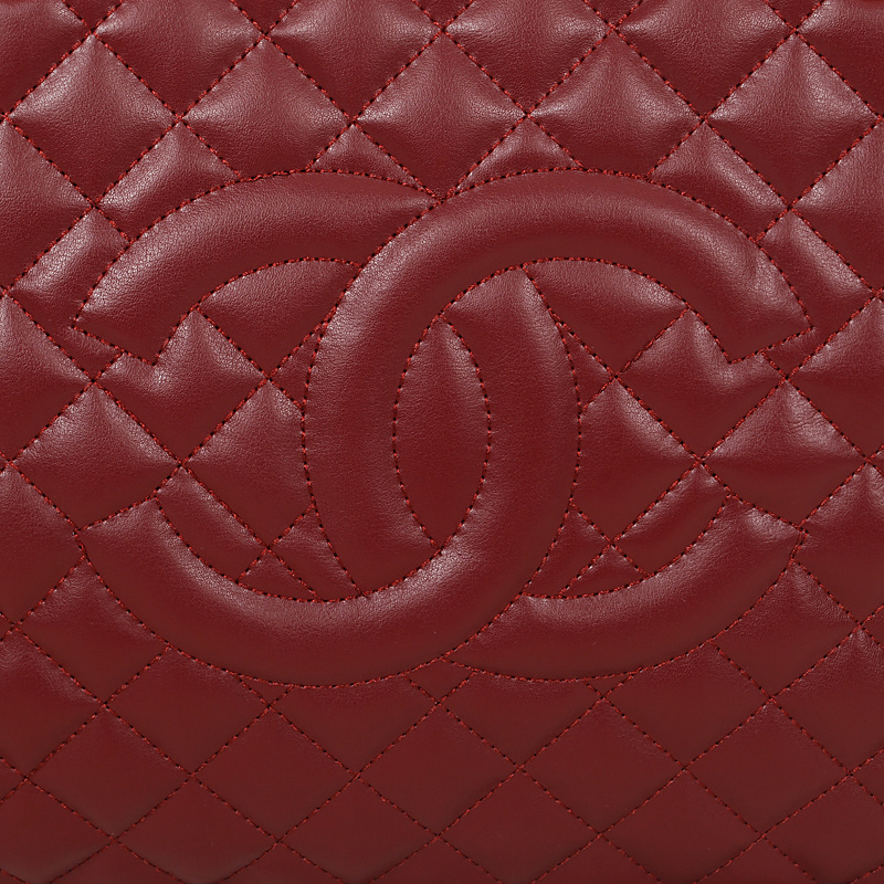 Chanel Shopping Bag Calfskin Leather A52248 Burgundy