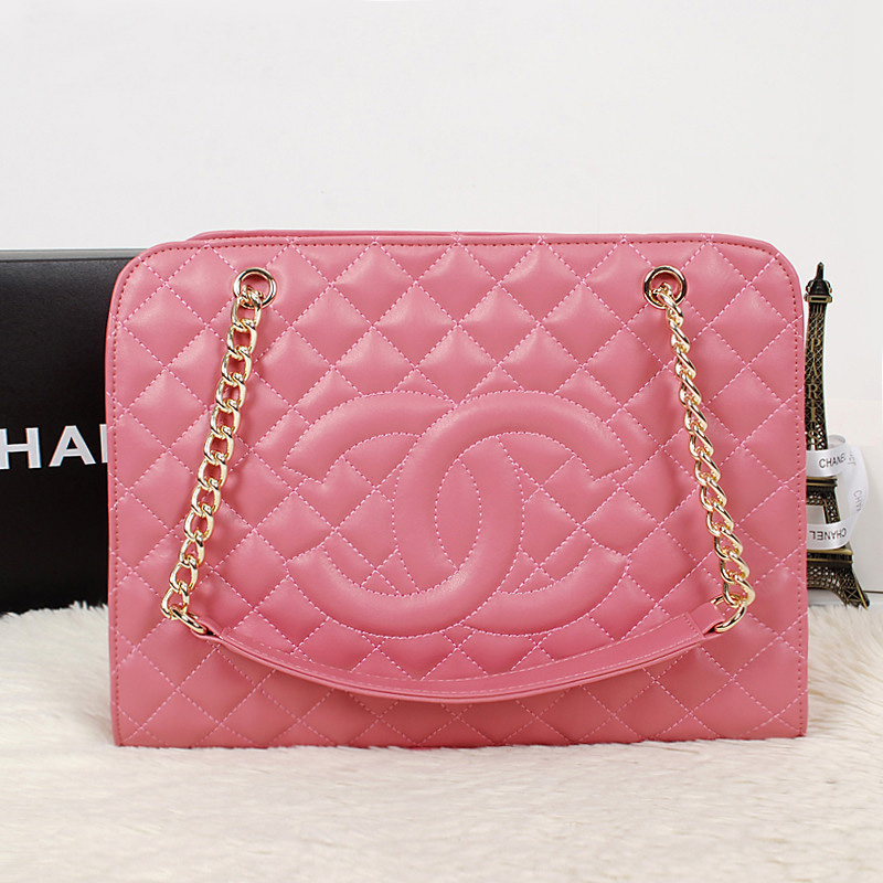 Chanel Shopping Bag Calfskin Leather A52248 Pink