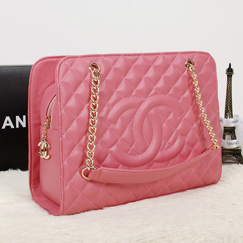 Chanel Shopping Bag Calfskin Leather A52248 Pink