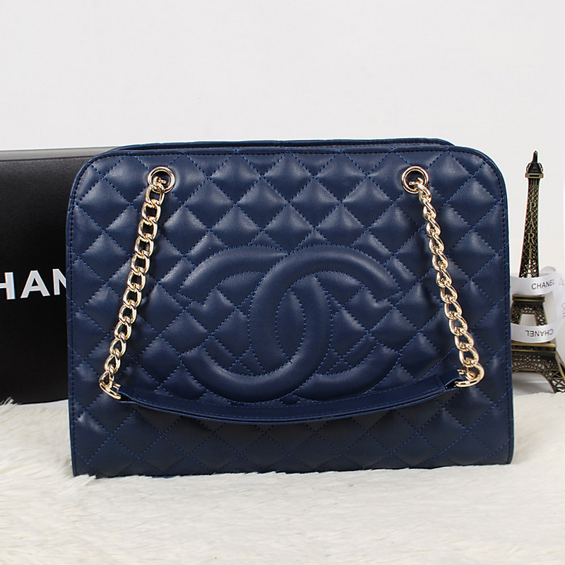 Chanel Shopping Bag Calfskin Leather A52248 Royalblue