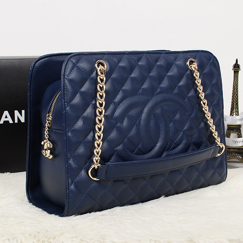 Chanel Shopping Bag Calfskin Leather A52248 Royalblue