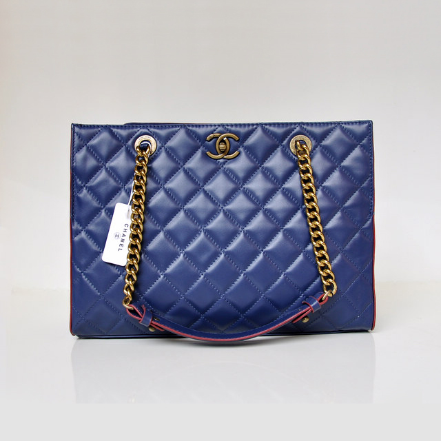 Chanel Shopping Bag Calfskin Leather A67029 Blue