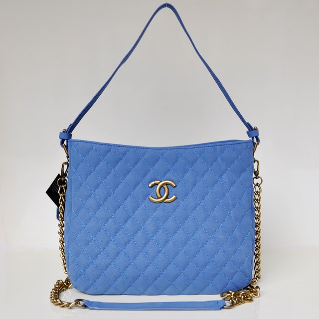 Chanel Shopping Bag Cannage Pattern Nubuck Leather A69095 Blue