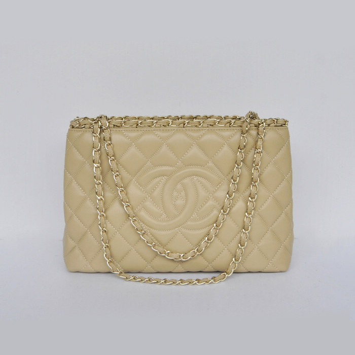 Chanel Shopping Bag Sheepskin Leather A30177 Apricot