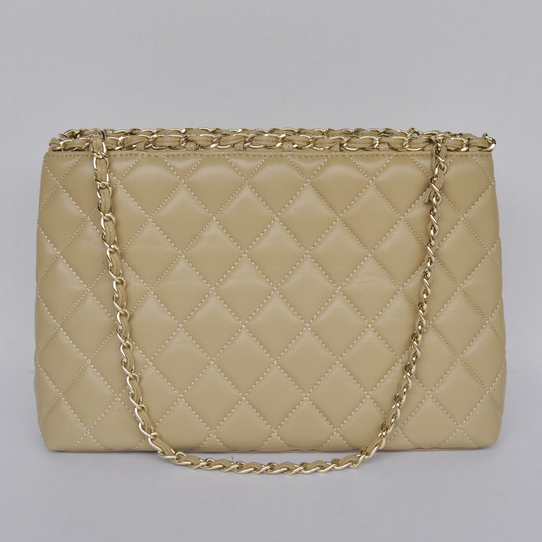 Chanel Shopping Bag Sheepskin Leather A30177 Apricot