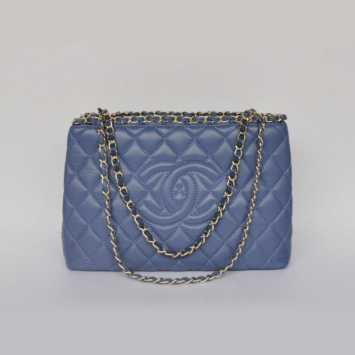 Chanel Shopping Bag Sheepskin Leather A30177 Royalblue