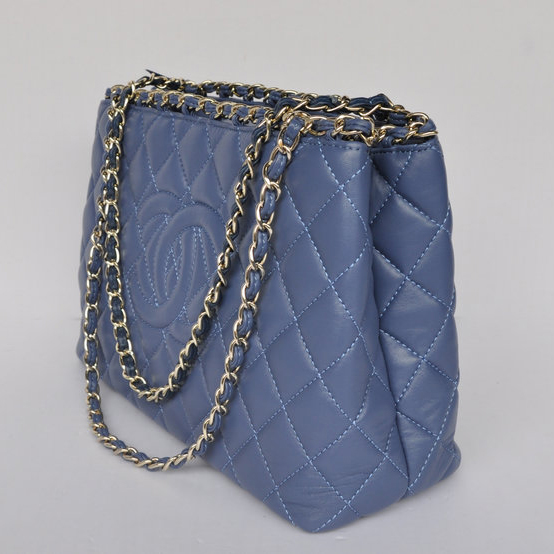 Chanel Shopping Bag Sheepskin Leather A30177 Royalblue